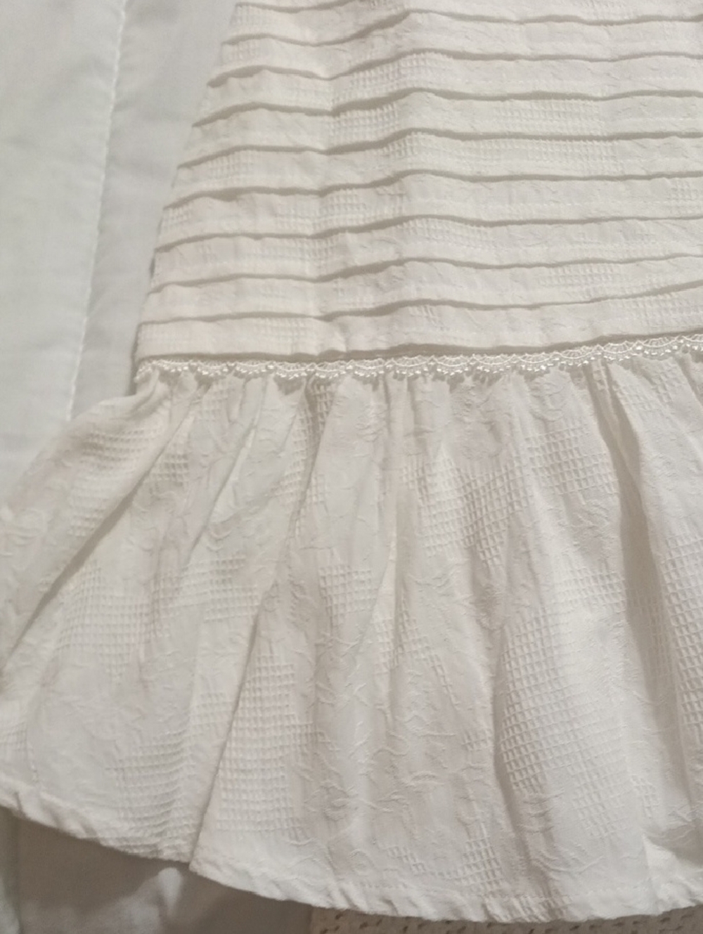 White Off-Shoulder Ruffled Mini Dress - Picture 4 of 8